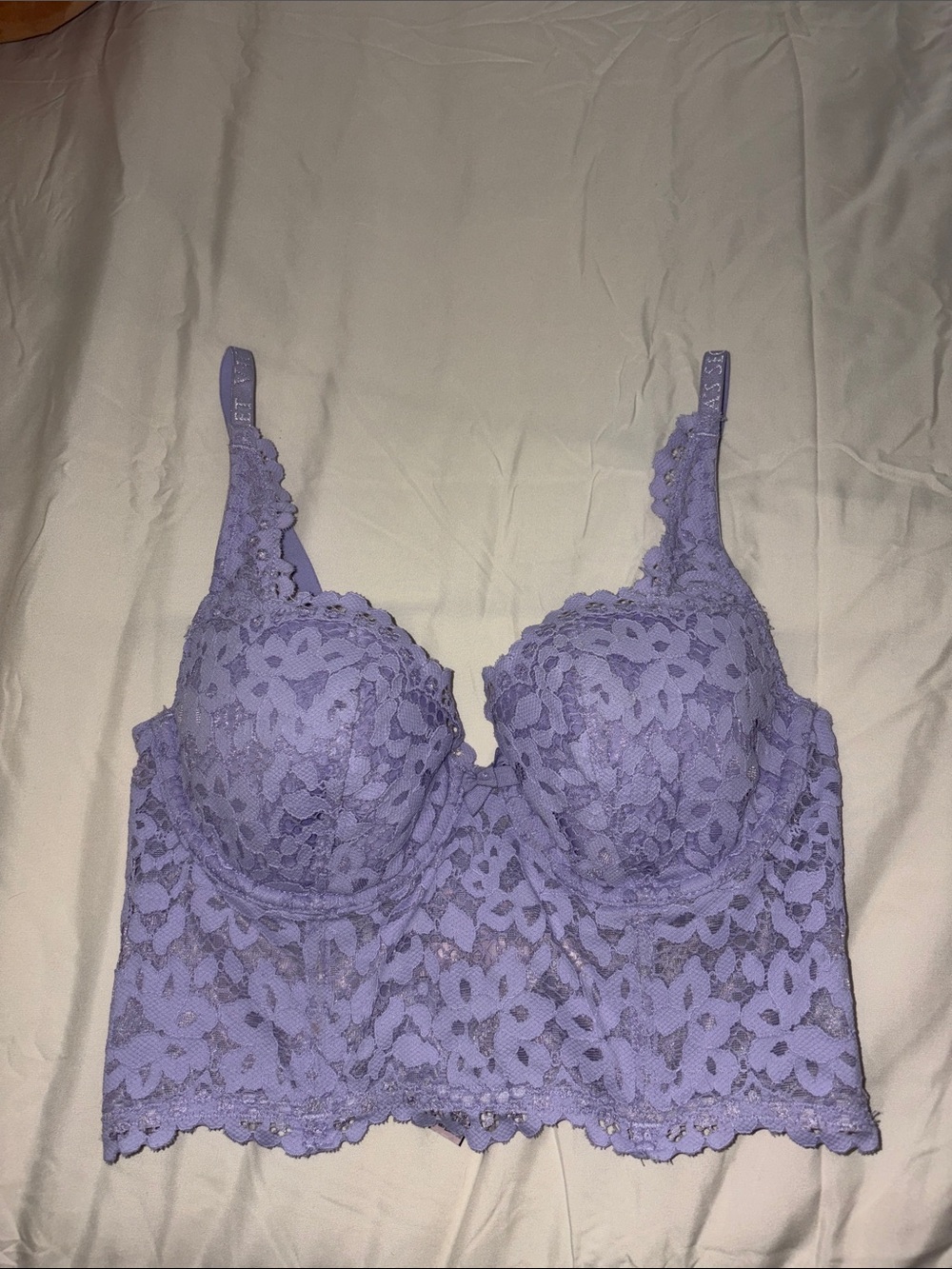Victoria's Secret Lavender Lace Longline Bra